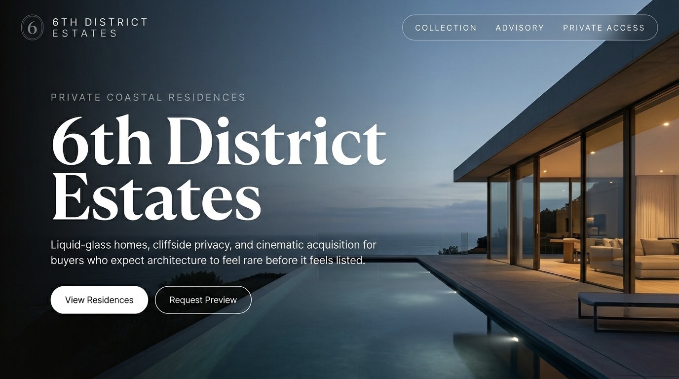 Real Estate sample landing page direction — 6th District
